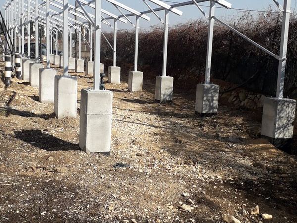 Elevated frames on concrete footings