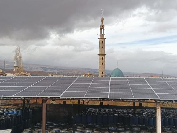 Raised array over the yard