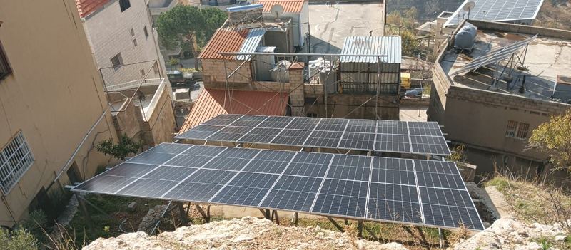Array on the terrace frame