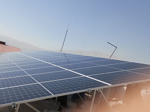 Rooftop array on a raised frame