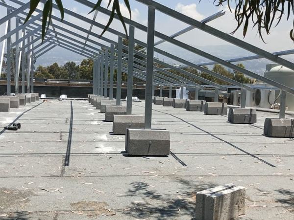 Frames across the roof