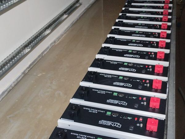 Battery rack being connected