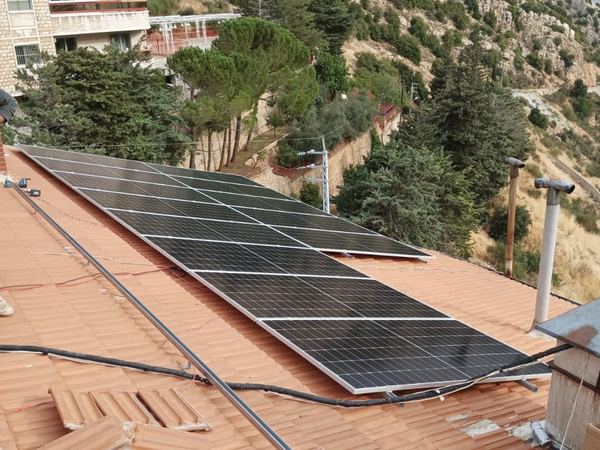 Panels along the roof